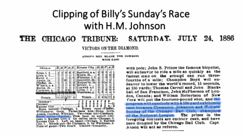 newspaper clipping about the race